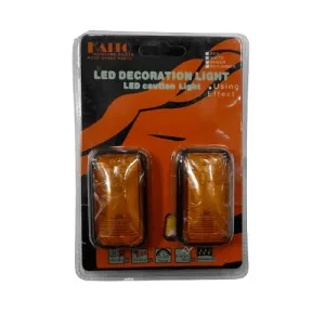 12-24v Led Caution Light Amber (Pair)