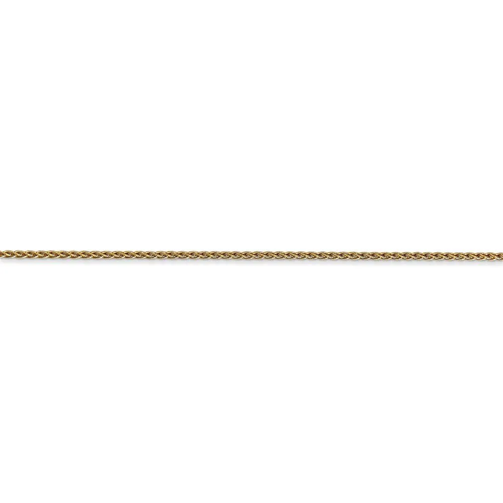 1.2mm, 14k Yellow Gold, Solid Parisian Wheat Chain Anklet