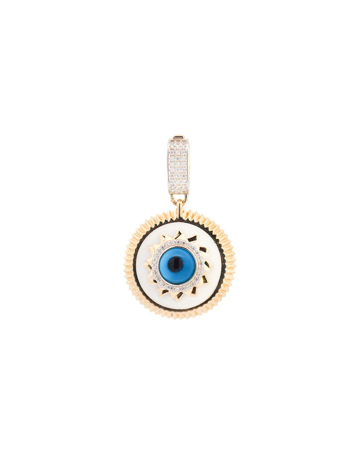 14K Gold Evil Eye Pendant