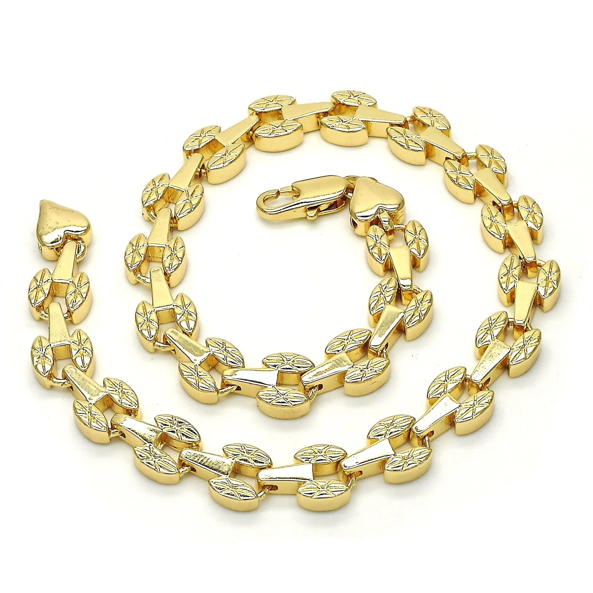 14k Gold Filled Linked Unique Anklet