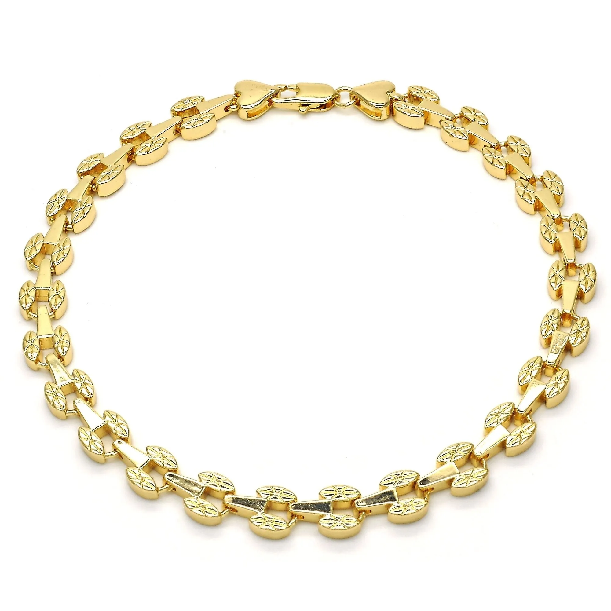 14k Gold Filled Linked Unique Anklet