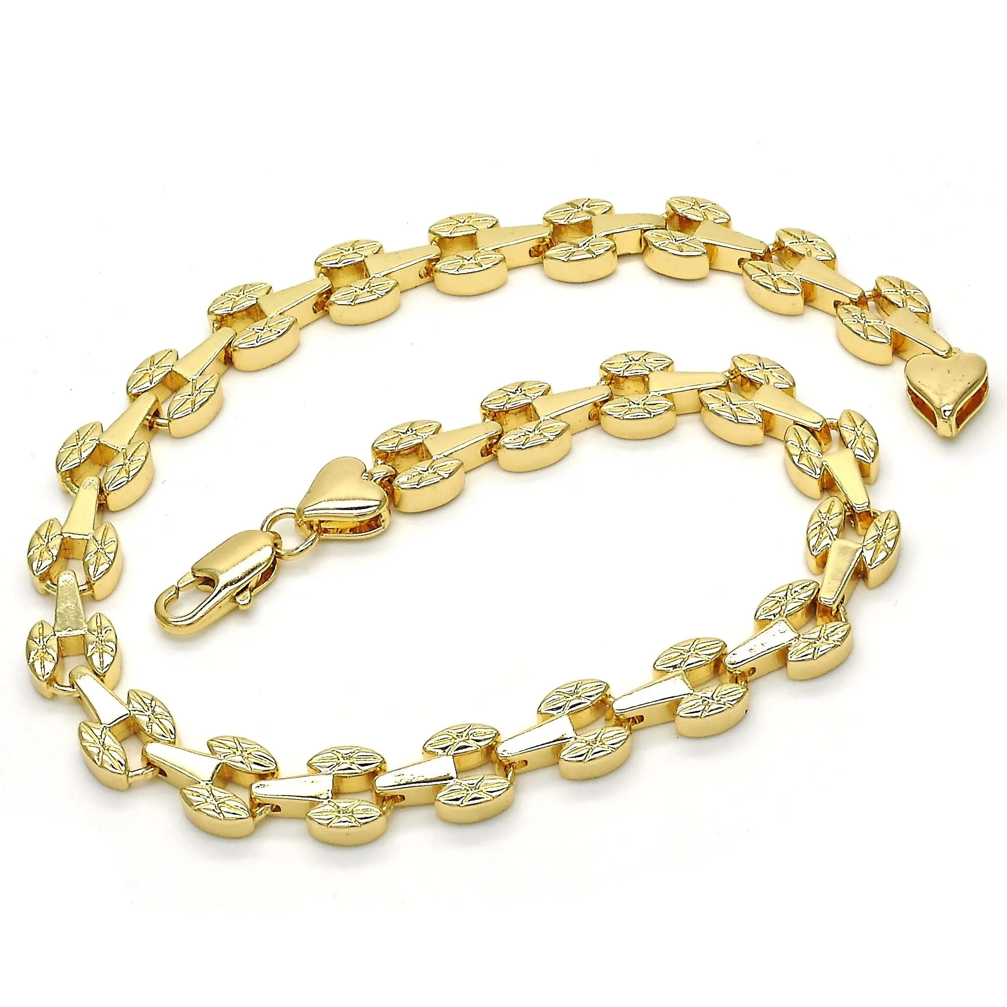 14k Gold Filled Linked Unique Anklet