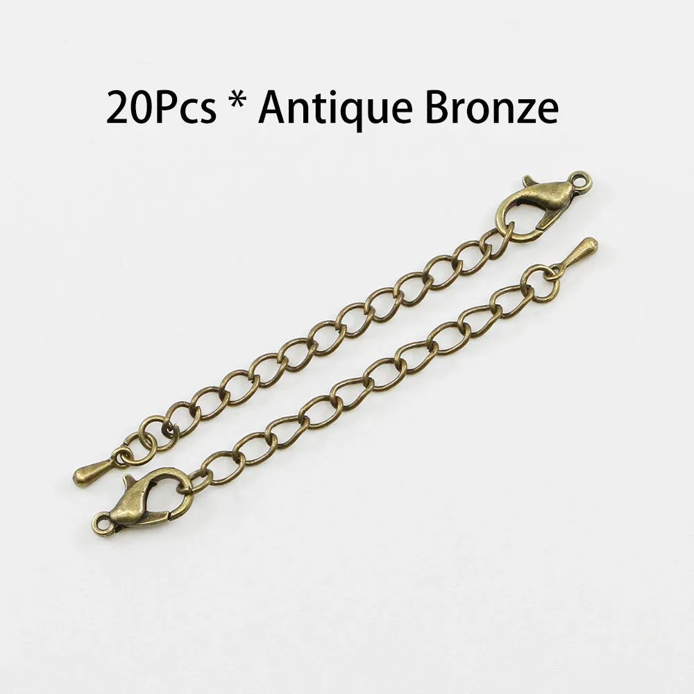 20 Necklace Extenders, Extra chain for Adjustable Necklace, Bracelet, Anklet, Extra length, Chain Lengthener, Chain Extender, Jewelry Making