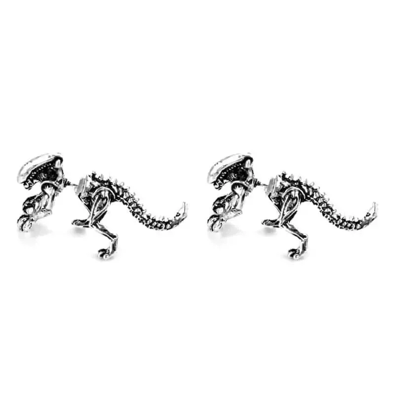 3D Cool Alien Stud Earrings