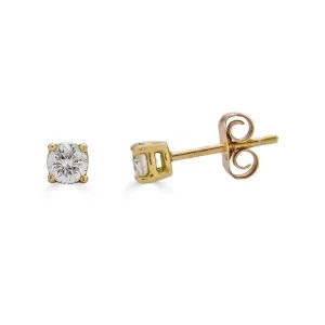 4 Prong Diamond Stud Earrings