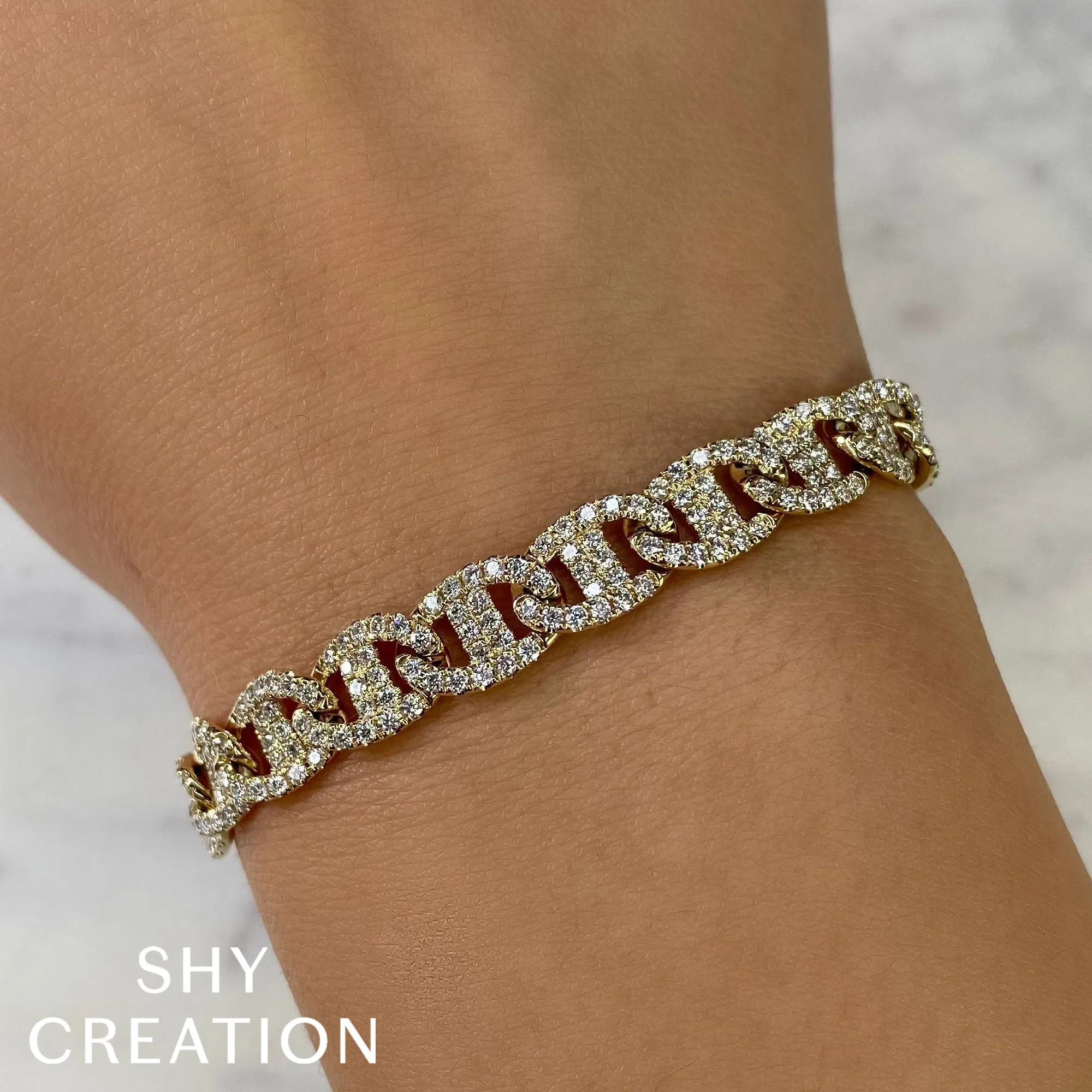 4.05CT DIAMOND LINK BRACELET