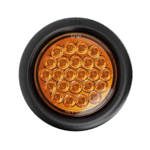 4" Round - 24 LED Amber Trailer Tail Strobe Light