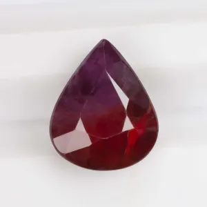 6.87ct GIA CERTIFIED BI COLOR RUBY SAPPHIRE PEAR SHAPE CUT LOOSE RED PURPLE 7ct