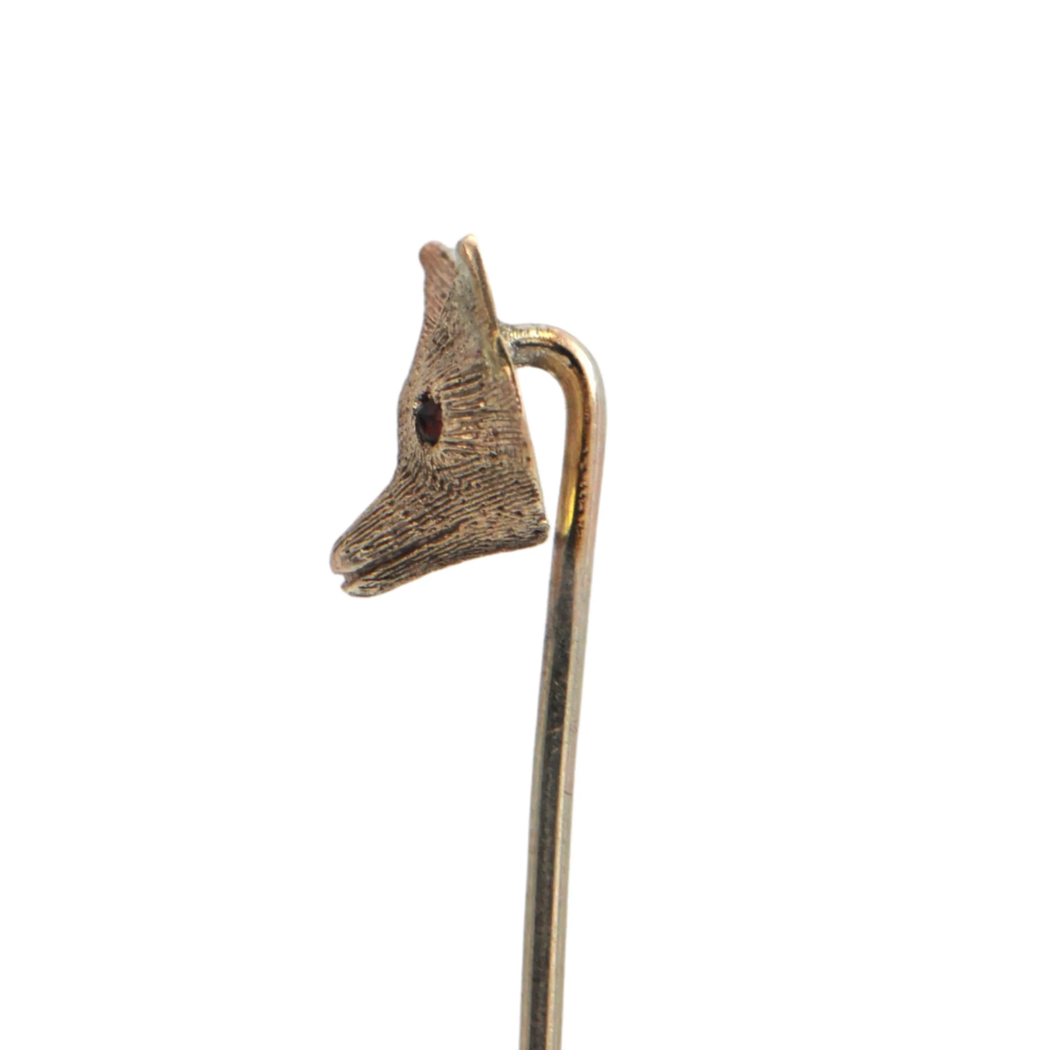 9k Antique Ruby Fox Stickpin