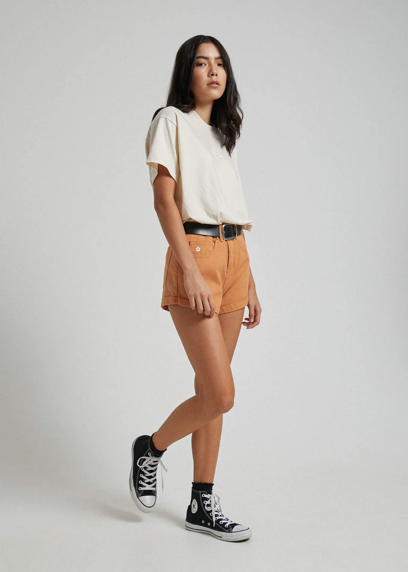 Afends Womens Tyler - Twill Short - Mango