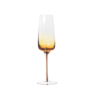 Amber Champagne Glass