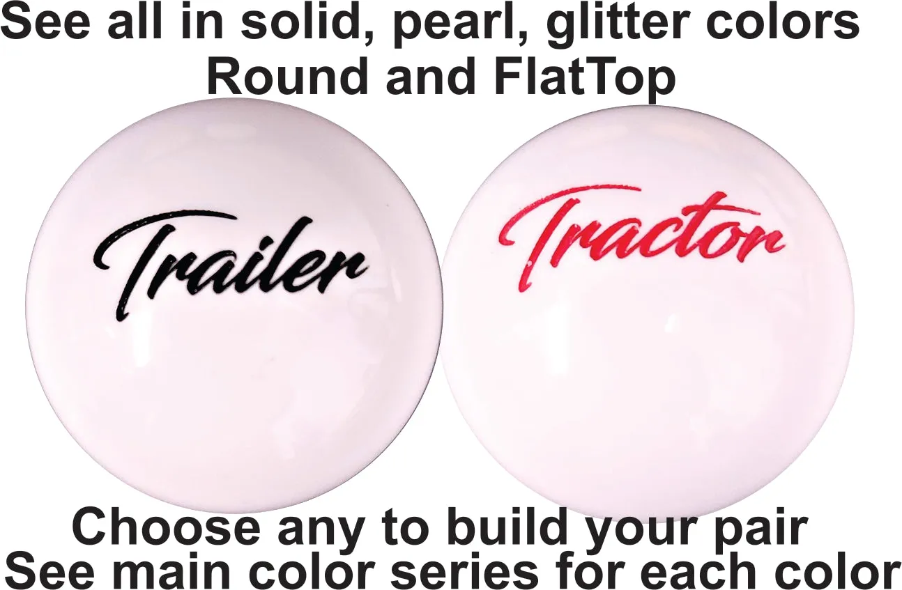 Amber Glitter FlatTop Trailer Brake Knob V2