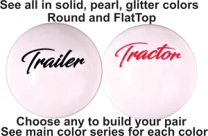 Amber Glitter FlatTop Trailer Brake Knob V2