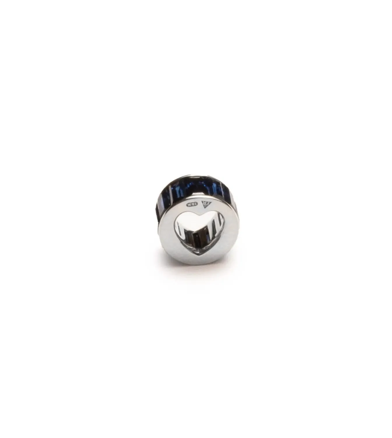 Baguette Blue Sapphire - Love : Heart Beat White Gold