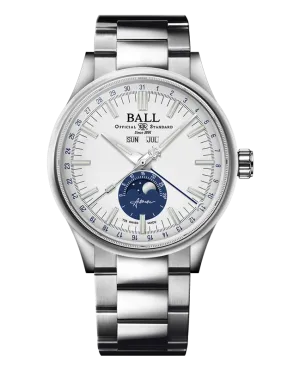 Ball Men's Watch Engineer II Moon Calendar White NM3016C-S1J-WH