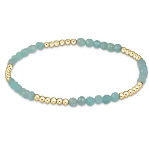 Blissful Pattern 2.5mm Bead Bracelet - Amazonite