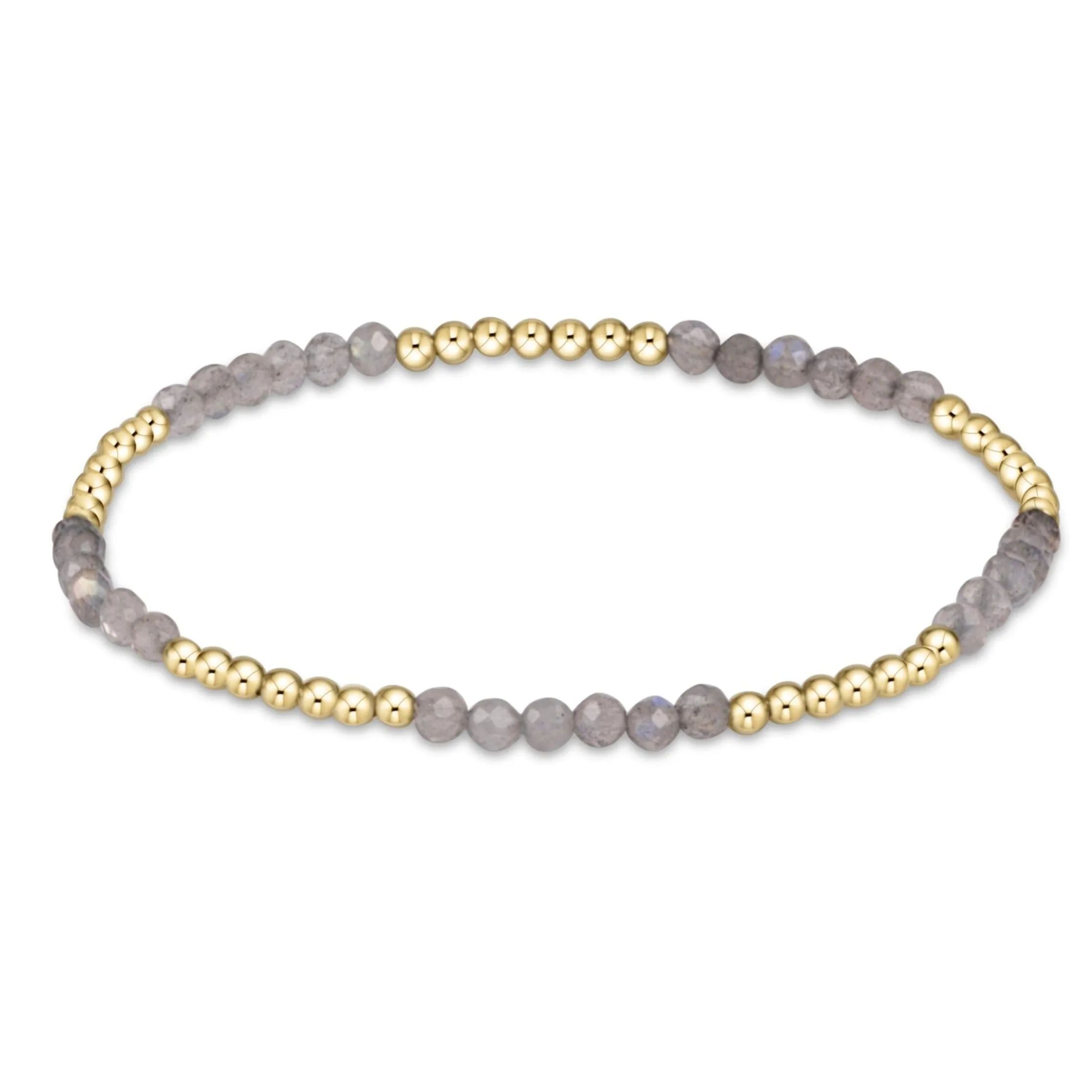 Blissful Pattern 2.5mm Bead Bracelet - Labradorite