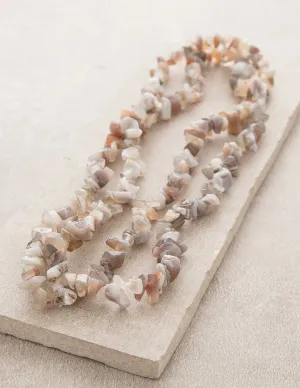 Botswana Agate Gemstone Chip Necklace