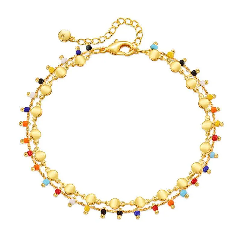 Candy Rice-shaped Beads Anklets