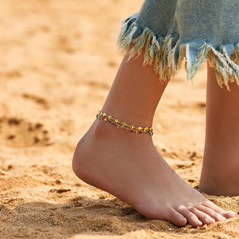 Candy Rice-shaped Beads Anklets