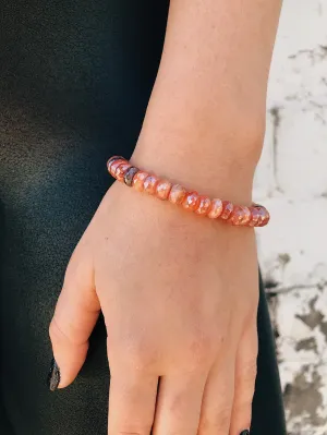 Coated Carnelian Bracelet