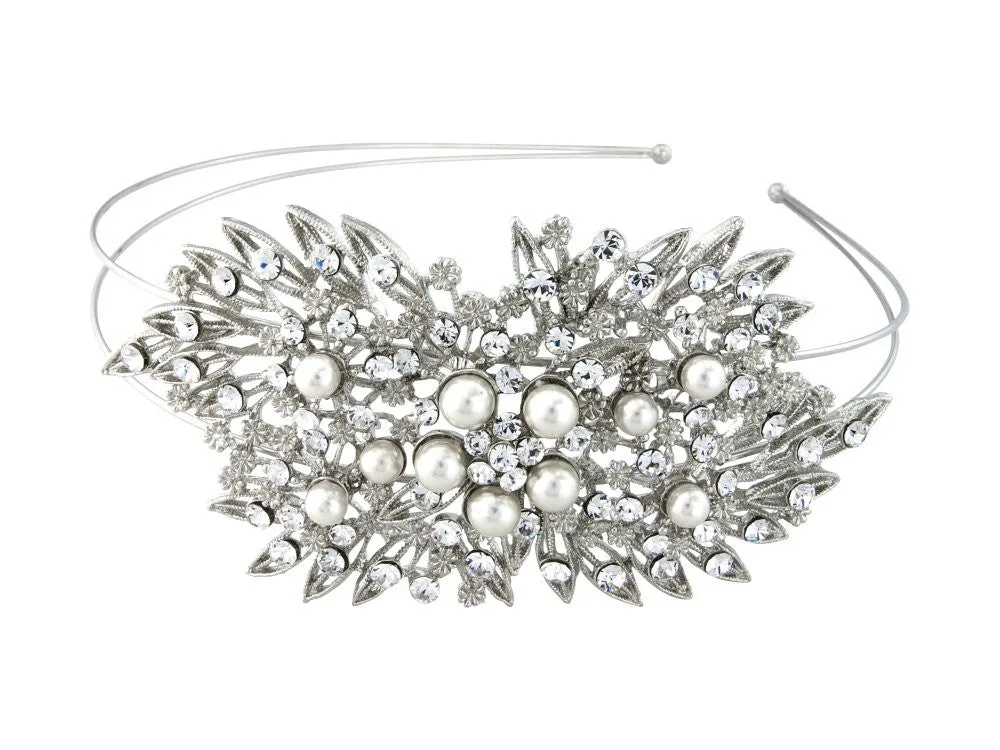 Cora Crystal & Pearl Headband