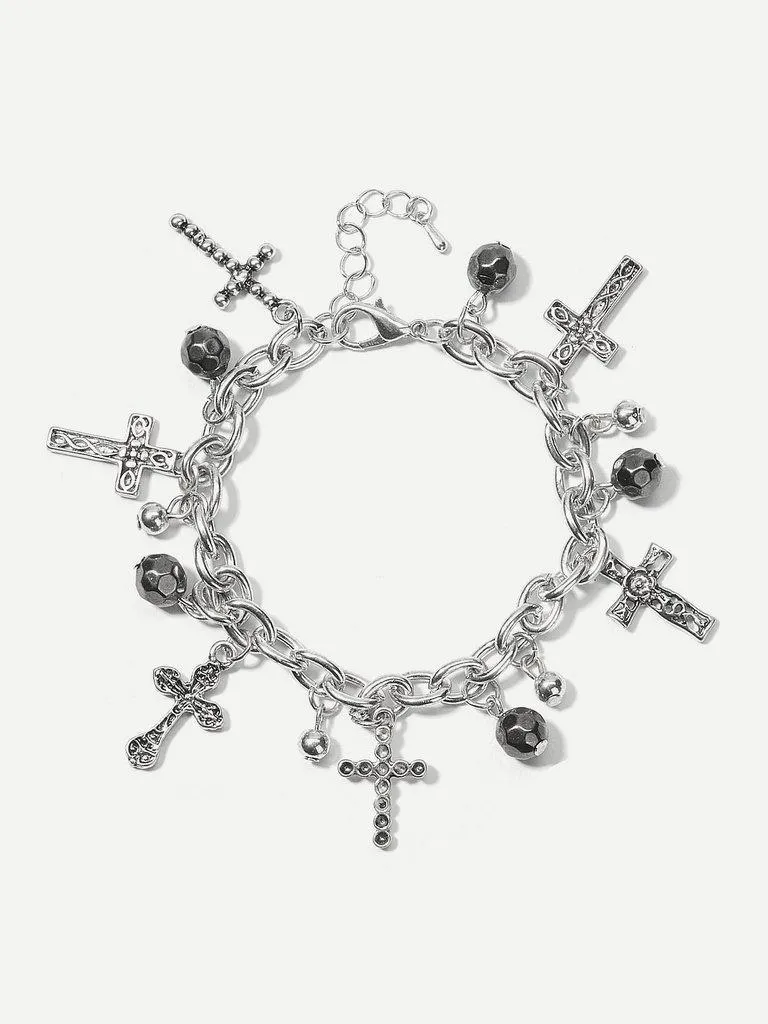 Cross Detail Chain Bracelet