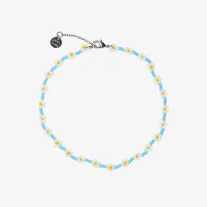 Daisy Seed Bead Anklet