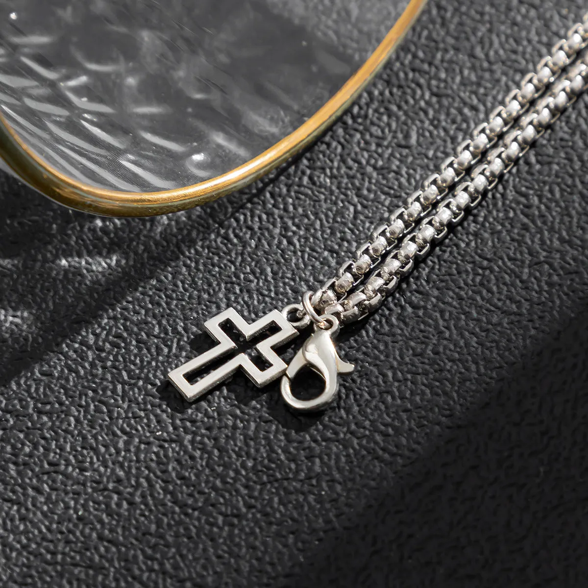 Double Hollow Cross Unisex Bracelet