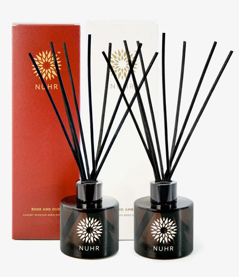 Double Luxury Reed Diffuser Gift Set - Rose & Oud and Oud & Amber