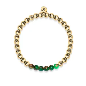 Dreamy | 18k Gold | New Green Agate | Gemstone Expression Bracelet