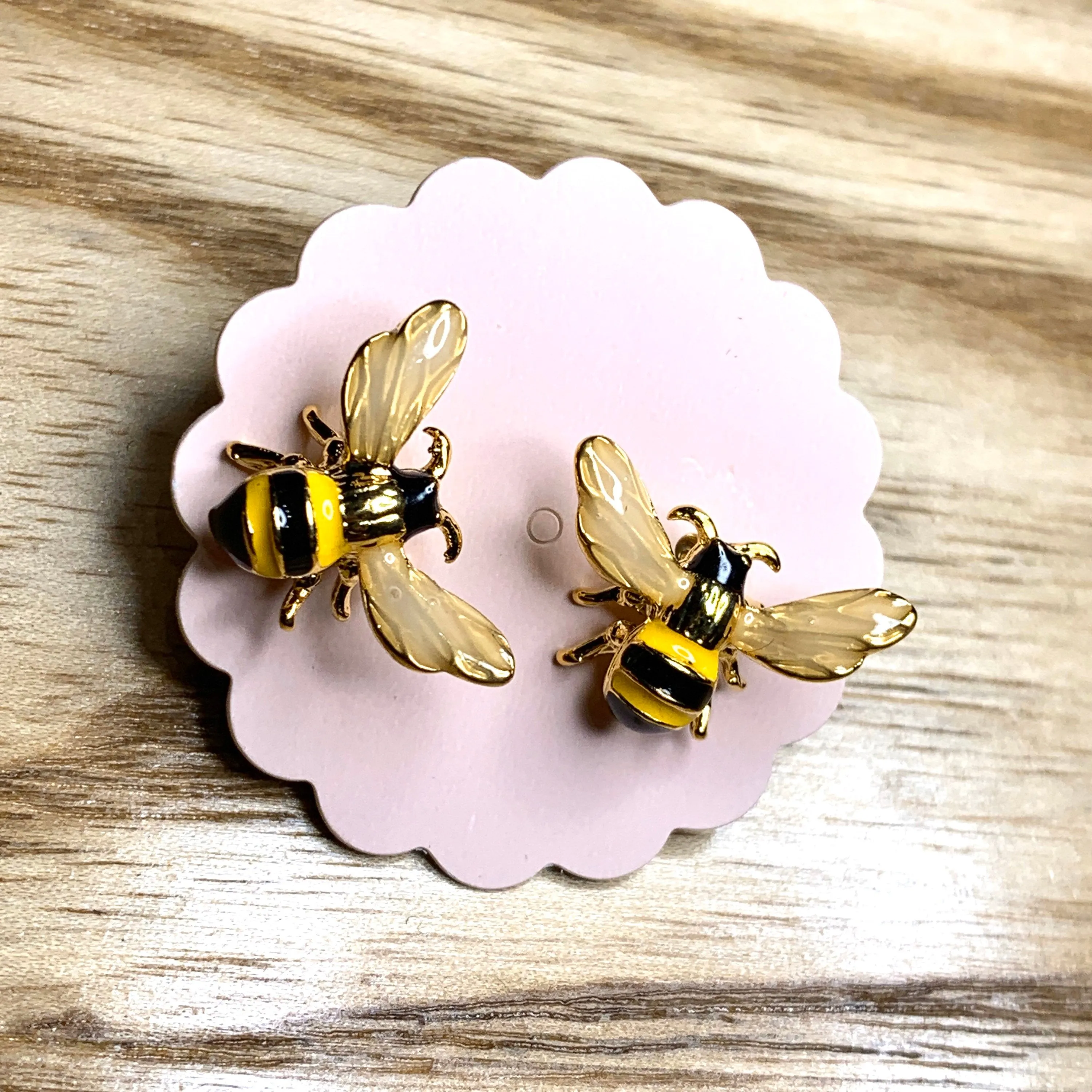 Enamel Bee Stud Earrings