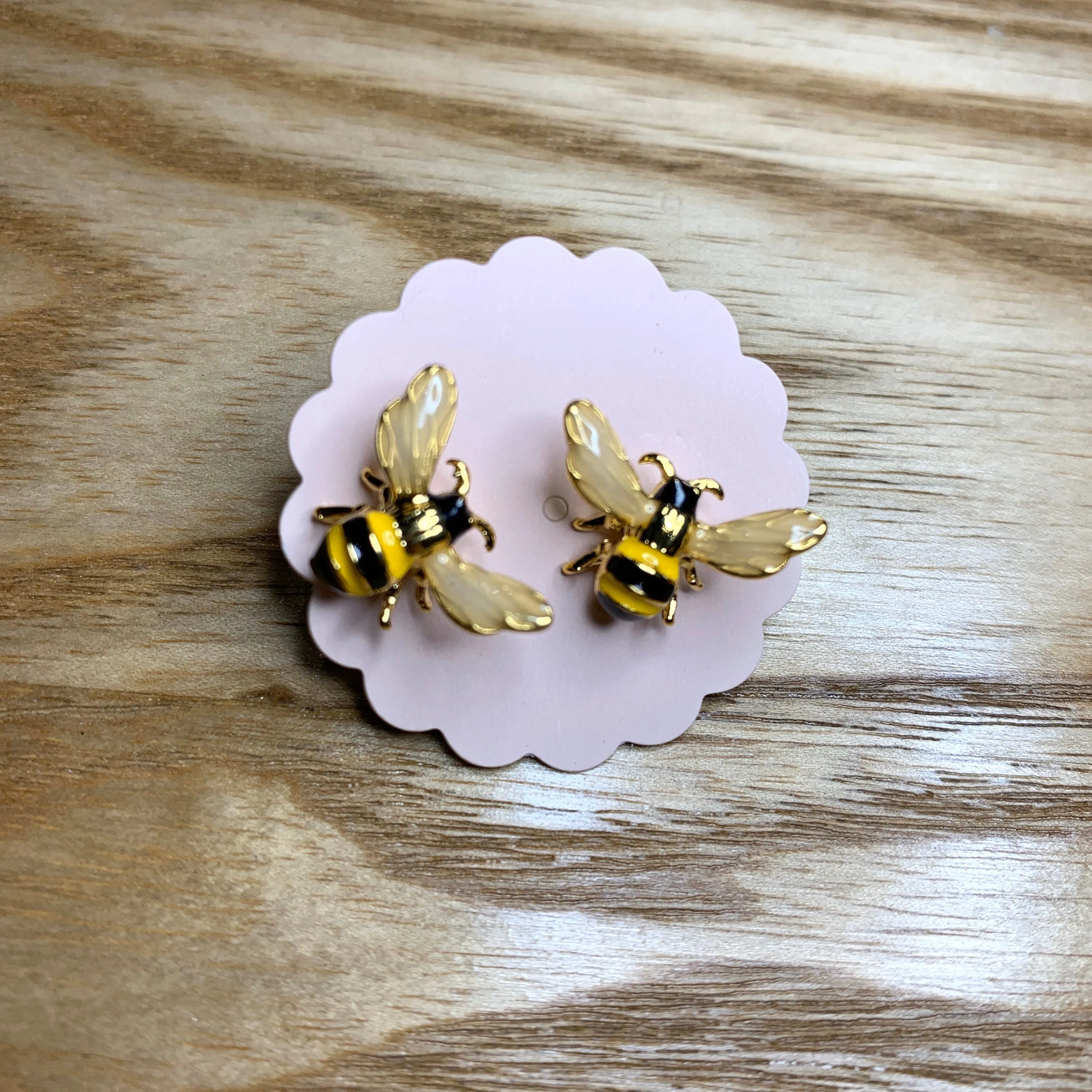 Enamel Bee Stud Earrings