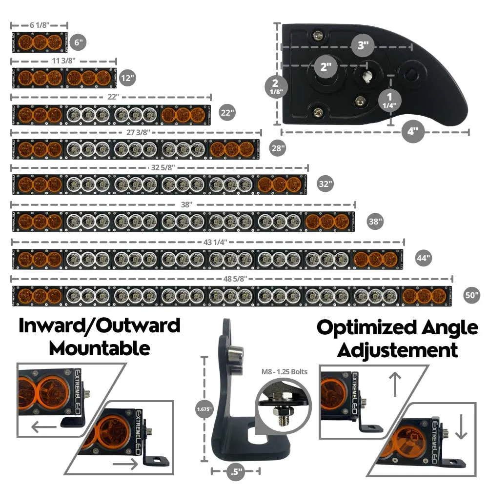 Extreme LED - 32" X6 Amber/White 180W Combo Beam LED Light Bar & Harness Kit