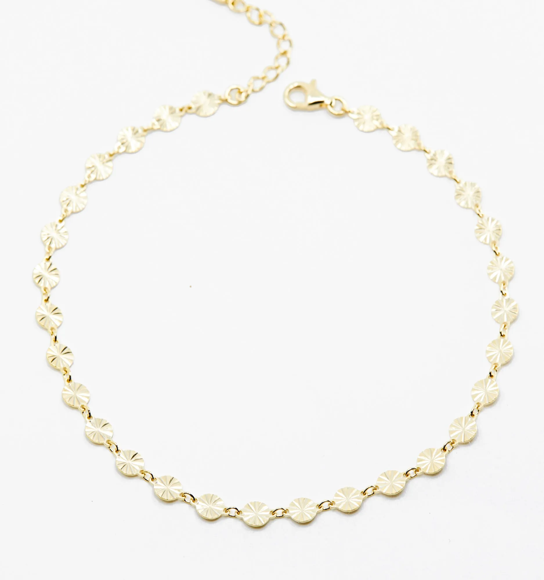 Gold Anklet With Coin Chain