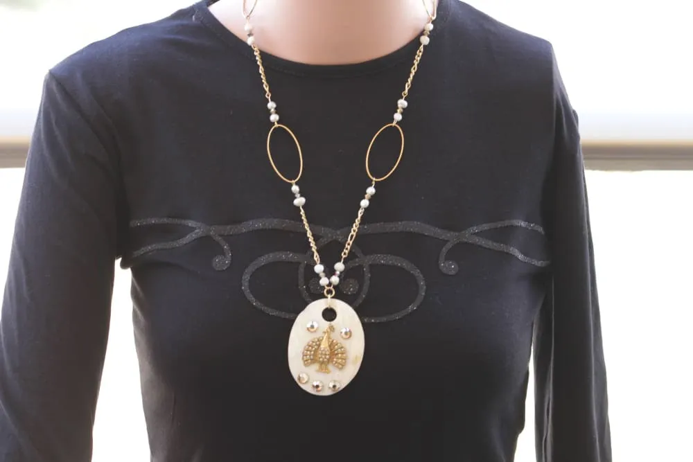 GOLD PEACOCK NECKLACE