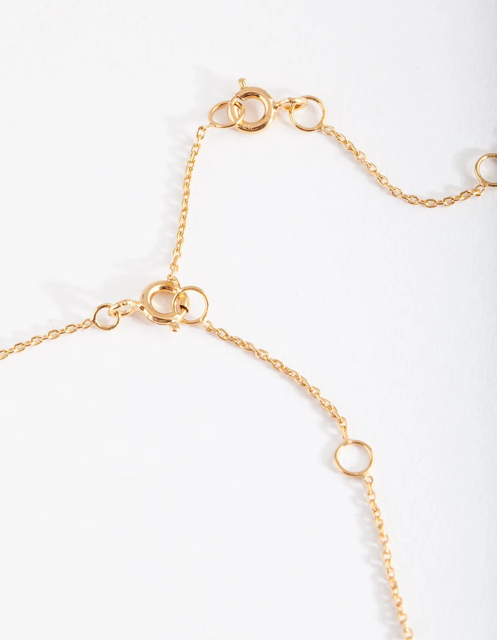 Gold Plated Sterling Silver Small Heart Anklet Bracelet