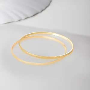 Golden Radiance Gold-Plated 925 Sterling Silver Solid Bangle