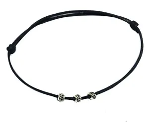 GURJARI JEWELLERS Lac Oxidized Silver Anklets for Women & Girls (Black)