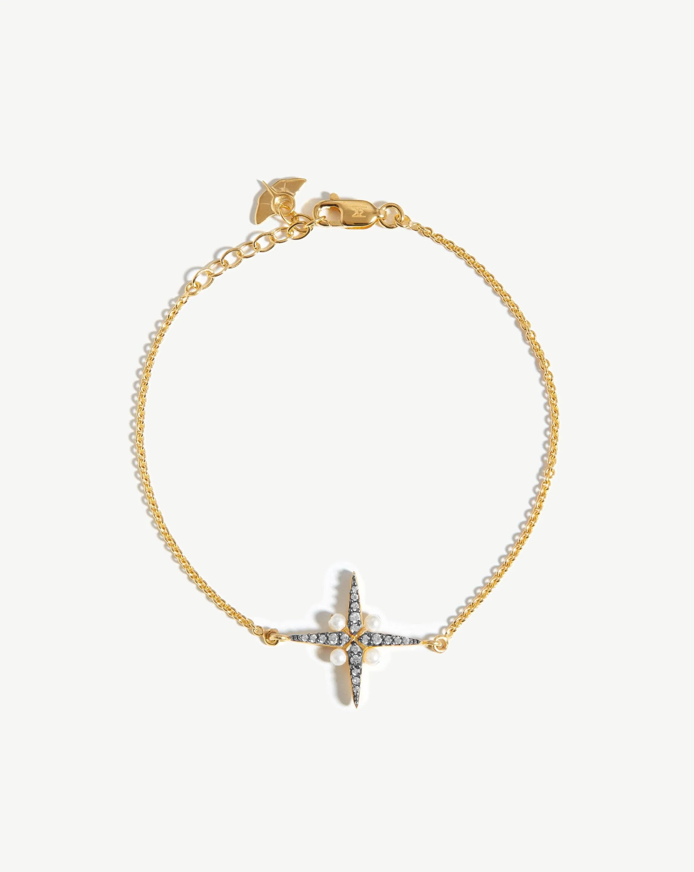 Harris Reed Pearl North Star Bracelet | 18k Gold Vermeil/Pearl