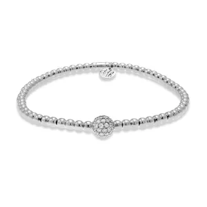 Hulchi Belluni 18K White Gold Bracelet with Diamond Ball