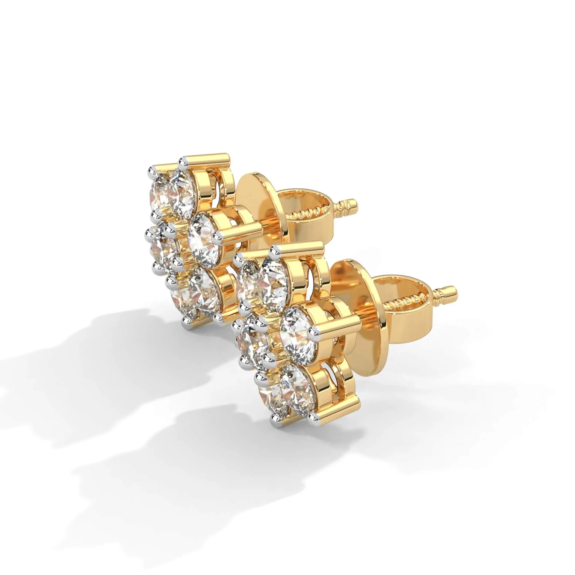 Iqra Silver Stud Earrings | 22KT Gold Vermeil