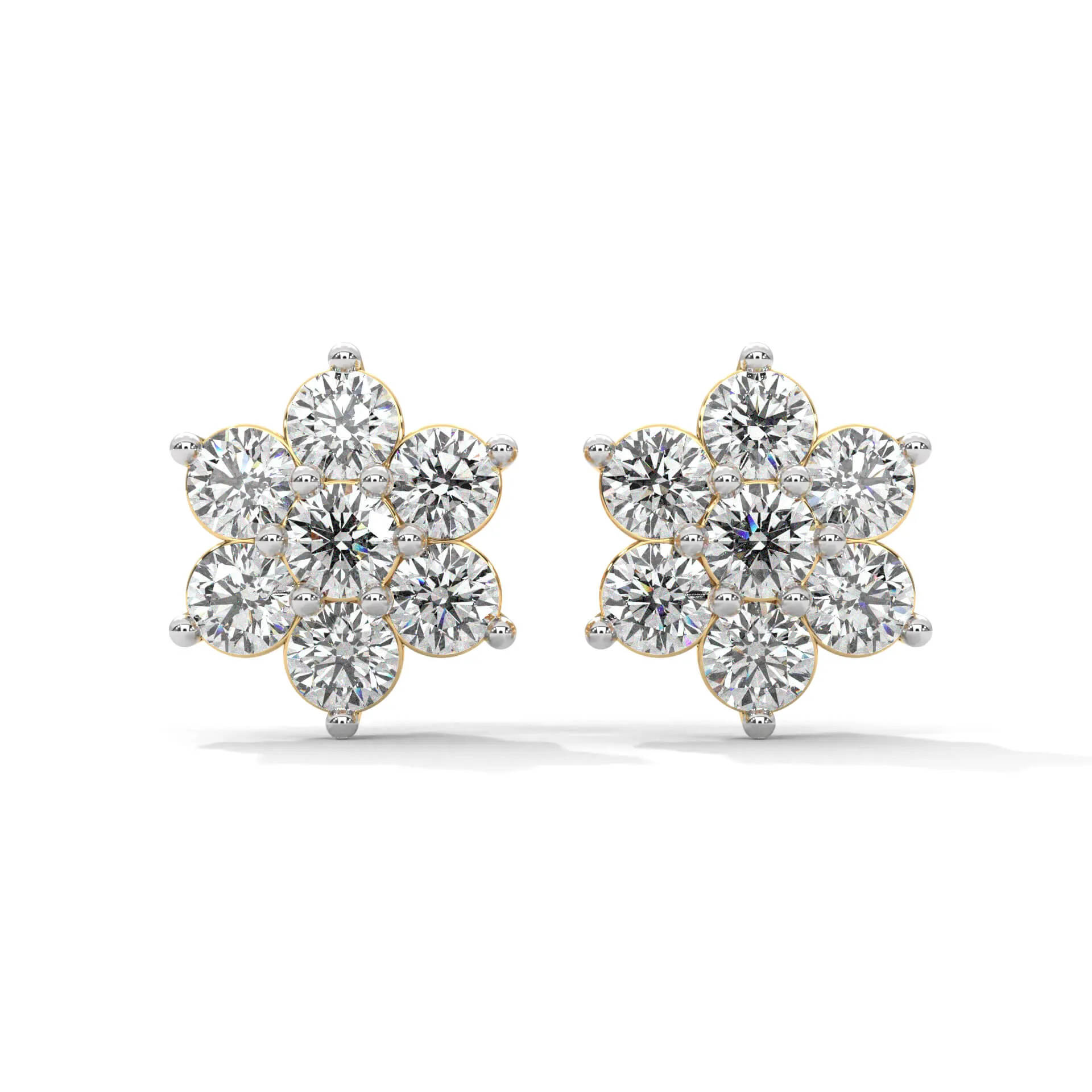 Iqra Silver Stud Earrings | 22KT Gold Vermeil