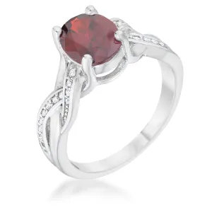 Justine 2ct Garnet Red Oval Ring | 2.5ct