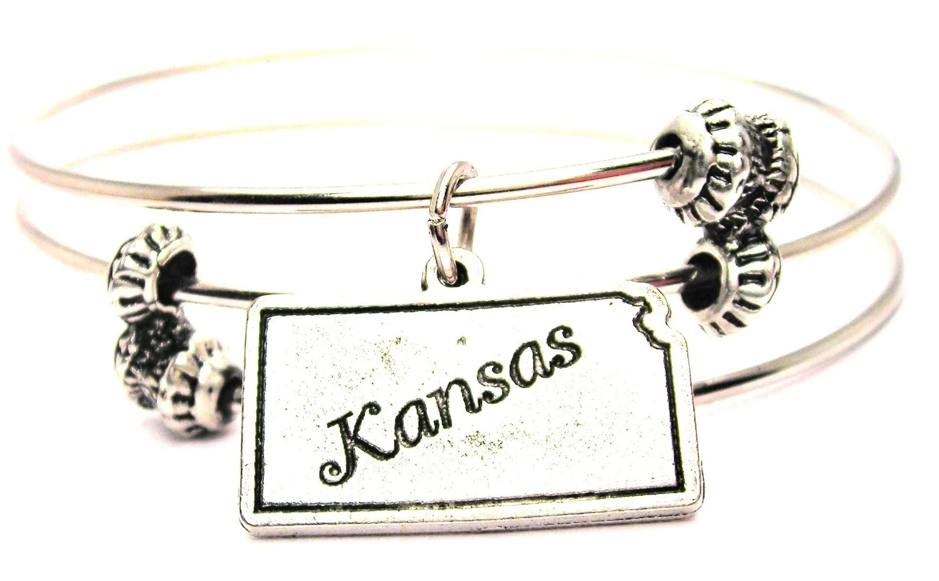 Kansas Triple Style Expandable Bangle Bracelet