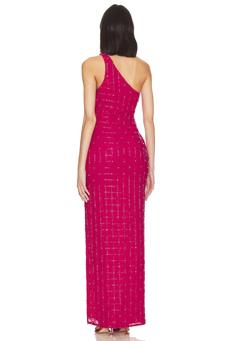 Khanums X Revolve One Shoulder Gown Dress, Ruby