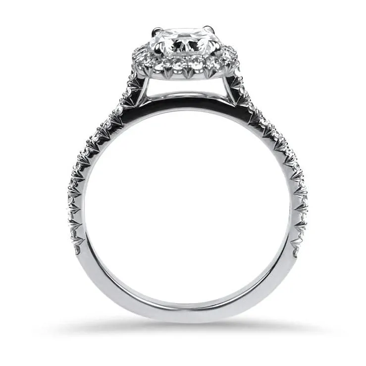 Kwiat Platinum Cushion Cut Diamond Halo Engagement Ring