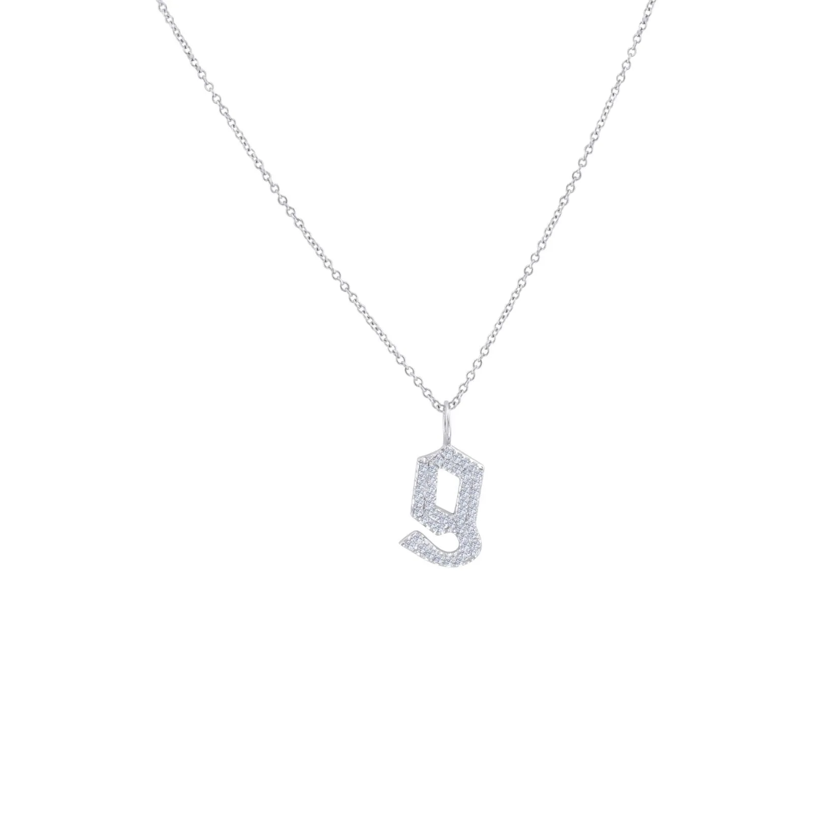 Large Diamond Initial Necklace