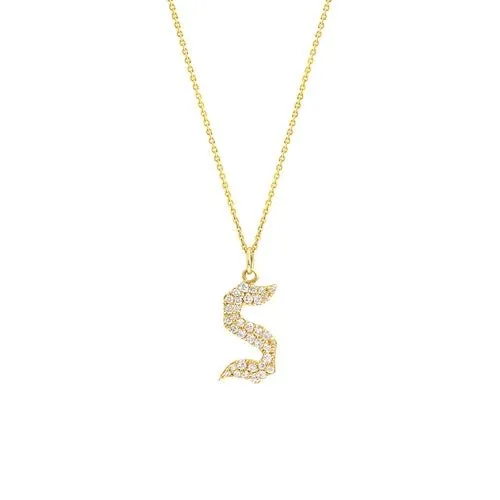 Large Diamond Initial Necklace