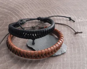 Leather Woven Leather Bracelet